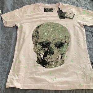 Philipp Plein Embellised Skull Shirt